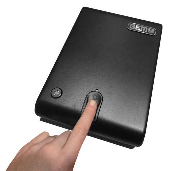 GEM Fingerprint Scanner Lock Box / Pistol Safe - Biometric Security ...